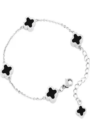 Lenoites Armband Four-Leaf Clover Mini 24 silberfarben
