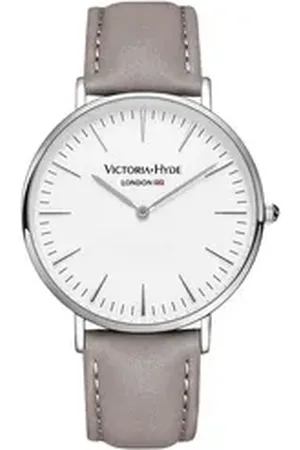 VICTORIA HYDE Quarzuhr Southfields Modern Unisex Basic Lederarmband, (1-tlg., Kein Set) silberfarben