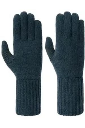 Seeberger Strickhandschuhe (1-St) Strickhandschuhe blau
