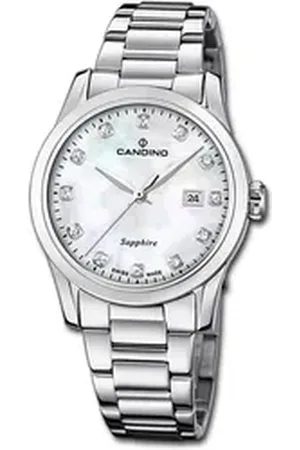 Candino Quarzuhr Damenuhr Classic, (Analoguhr), Damenuhr Edelstahlarmband silber, rundes Gehäuse, mittel (ca. 33mm) silberfarben