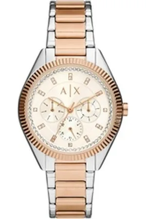 Giorgio Armani ARMANI EXCHANGE Multifunktionsuhr AX5662, Quarzuhr, Armbanduhr, Damenuhr, analog, Edelstahlarmbanduhr silberfarben