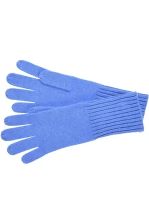 Seeberger Strickhandschuhe Cashmere Fingerhandschuhe 18603-0 blau