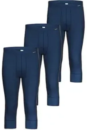 Ammann Lange Unterhose 3er Pack Hose 3/4 Lang mit Eingriff Day Classic / (Packung, 3-St) mit eingriff blau 6