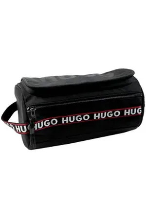 HUGO BOSS Kulturbeutel Quentyn Washbag, mit Markenschriftzug auf Vorderseite schwarz