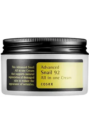 COSRX Anti-Aging-Creme Advanced Snail 92 All in one Cream, 92% Schneckensekret für intensive Feuchtigkeit und Hautregeneration. weiß