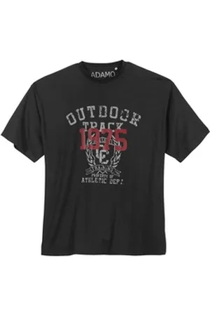 Adamo Rundhalsshirt Fashion Übergröße T-Shirt schwarz Outdoor Track schwarz 4XL