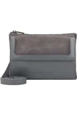 Cowboysbag Umhängetasche Seventies Suede, Leder grau