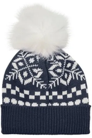 VERO MODA Bommelmütze Snowflake (1-St) blau