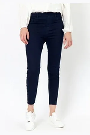 soyaconcept 7/8-Jeggings SC-NADIRA1 mit offener Saumkante blau 46