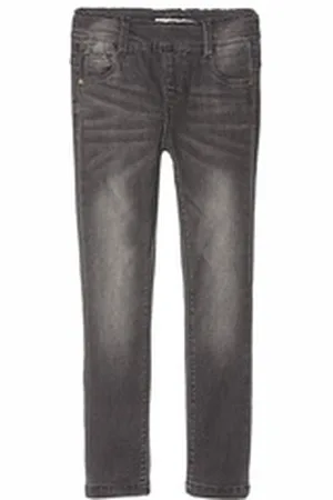 NAME IT Leggings Mädchen Denim-Leggins im 5-Pocket-Style (1-tlg) grau 110