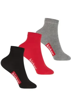 Kickers Füßlinge Kinder kurze Sport Fan Socken für Jungen und Mädchen grau|rot|schwarz 31-34