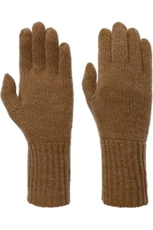 Seeberger Strickhandschuhe (1-St) Strickhandschuhe beige|braun