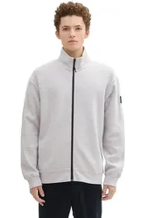 TOM TAILOR Denim Sweatjacke mit Stehkragen grau XL