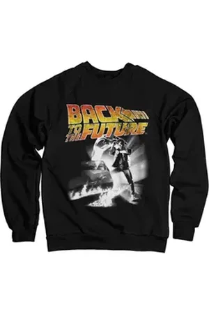 Back To The Future Rundhalspullover schwarz S