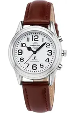Master Time Funkuhr Sprechende Funkuhr MTLA-10807-12L, Armbanduhr, Quarzuhr, Damenuhr braun