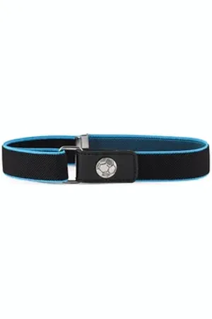 Ladeheid Stoffgürtel Jungen Gürtel Elastik-Gürtel 1-6 Jahre 34-65 cm P15S schwarz