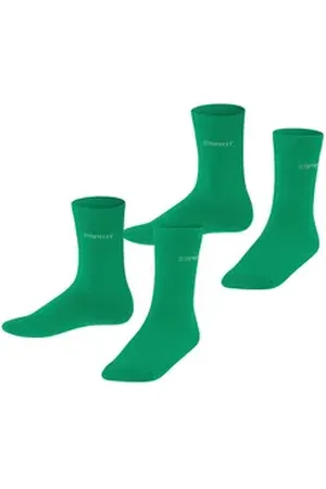 ESPRIT Socken Foot Logo 2-Pack (2-Paar) ein unbeschwerter Tragekomfort grün 23-26