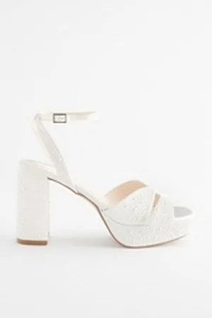 Next Forever Comfort Brautschuhe mit Perlen und Plateau Plateausandaletten (1-tlg) weiß 41 EU