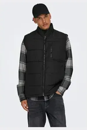 Only & Sons Steppweste ONSJAKE QUILTED VEST OTW schwarz M