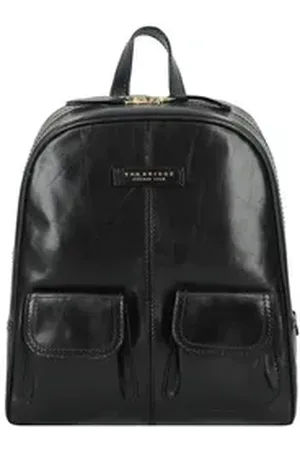 The Bridge Cityrucksack Flora, Leder schwarz