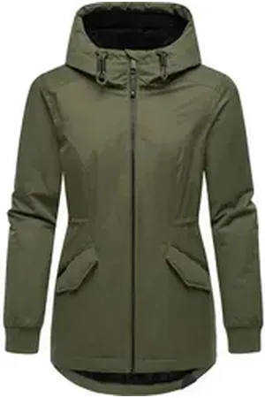 Ragwear Winterjacke Dowey Warm Rain (1-St) Wasserdichte Damen Jacke für den Winter grün XL (42)