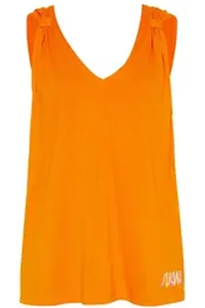 CHIEMSEE Spaghettitop Top mit Knoten-Dekor 1 orange L