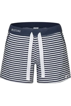 Mustang Shorts Shorty Damen Hose (1-tlg) lässige Weite blau L