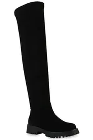 VAN HILL 838114 Overkneestiefel Bequeme Schuhe schwarz 37 EU