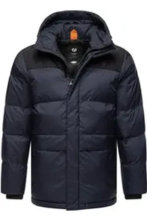 Ragwear Steppjacke Mikkesh Sportliche Herren Winterjacke mit Kapuze blau XXL (56)