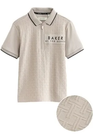 Ted Baker Poloshirt strukturiertes Poloshirt (1-tlg) beige 86-92 (1,5-2 J.)