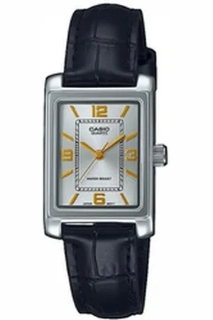 Casio TIMELESS COLLECTION Quarzuhr LTP-1234PL-7A2EF, Armbanduhr, Damenuhr, analog, Lederarmband schwarz