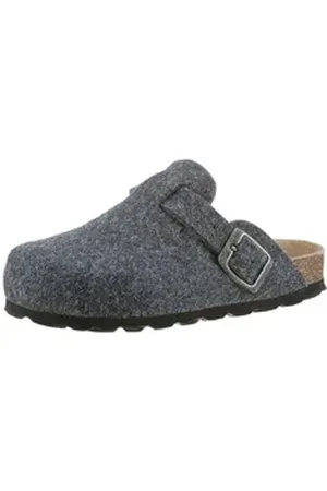 Kidsworld Hausschuh, Clog, Pantoffel, Homeslipper mit vorgeformtem Fußbett blau|grau 29 EU