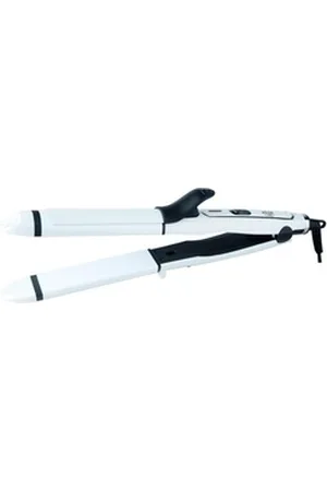Adler Glätt- und Lockenstab AD 2104 2in1 Haarglätter / Lockenstab, Keramik-Beschichtung, 50 W, weiß, 360° Drehgelenk weiß