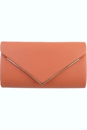 Ital-Design Clutch Kleine, Damentasche Abendtasche Schultertasche orange