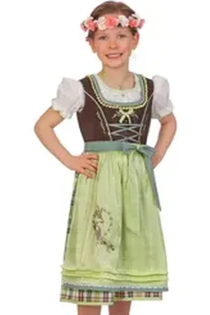 SPIETH & WENSKY Dirndl Kinderdirndl 3tlg. - WUXI - erdbeer, limone 98