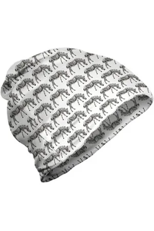 Abakuhaus Beanie Wandern im Freien Zebra Continuing gestreifte Tierkunst braun|grau