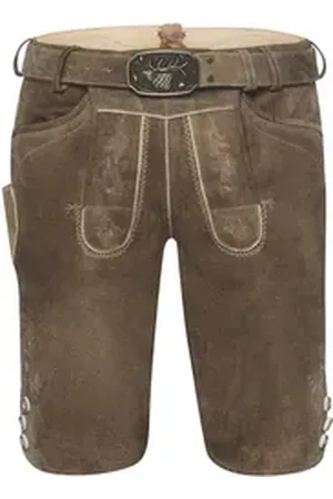 SPIETH & WENSKY Trachtenhose Kurze Lederhose Rampoldi braun 58