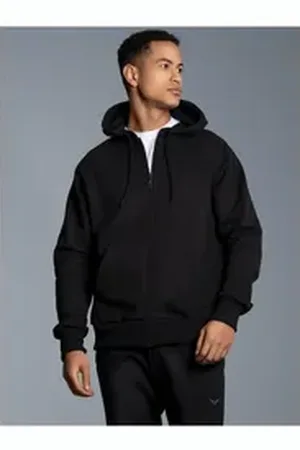 Trigema Sweatjacke Sweatjacke mit Kapuze (1-tlg) schwarz S