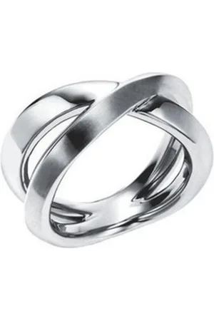 DKNY Fingerring Damen, aus Edelstahl, Silber, Gr. 53 (16,9mm) silberfarben