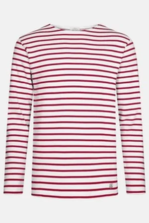 Armor.lux Langarmshirt Herren Streifenshirt Houat rot Größe 5 (XL)
