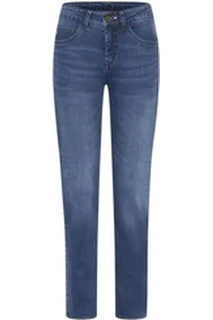 Polo Sylt Straight-Jeans mit dezenter Waschung und Stretch (1-tlg) blau 30/32