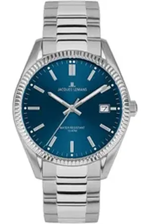 Jacques Lemans Quarzuhr Derby Edelstahl/Blau blau