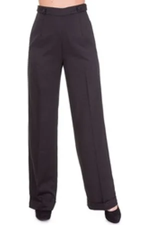 Banned Retro Marlene-Hose Party On Schwarz Vintage Trousers 40er Jahre Stil schwarz L