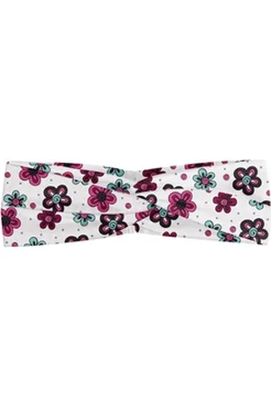 Abakuhaus Stirnband Elastisch und Angenehme alltags accessories Blumen Röschen Knospen-Kind-Mädchen blau|grau