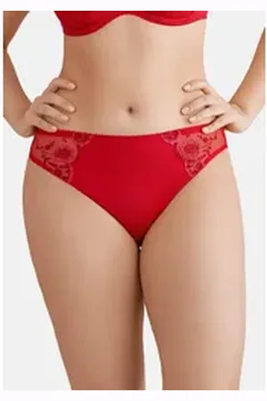 Conturelle Conturelle Minislip Provence (1-St) Mini-Slip - Elastischer Beinabschluss, Mittelhoher Beinausschnitt rot 36