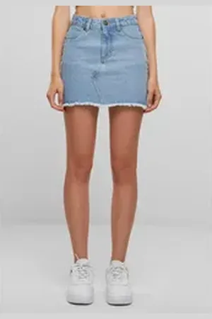 Urban classics Sommerrock Ladies Heavy Mini Denim Skirt (1-tlg) 32