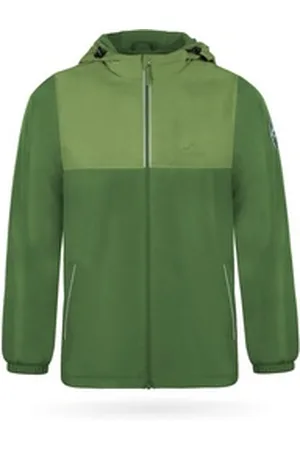 Normani Regenjacke Kinder Jacke Tanana Unisex Wasserdichte Winterjacke mit Fleece Reflektoren und Kapuze grau 98-104