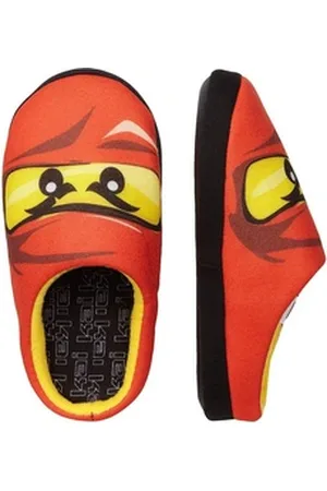 LEGO Wear ® Ninjago Kinder Hausschuhe Pantoffeln Puschen Orange Ninja Jungen + Mädchen Schuhe Gr. 24 25 26 27 28 29 30 31 Hausschuh 24/25