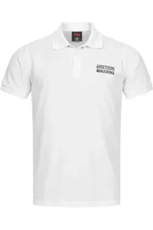 HIDETOSHI WAKASHIMA Poloshirt "Koshigaya" Herren Polo-Shirt aus hochwertigem, strukturiertem Piqué-Gewebe weiß S