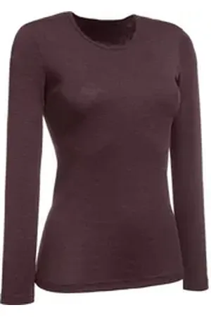CON-TA Conta Unterhemd Damen-Thermo-Unterhemd, langarm Feinripp Streifen rot 44